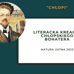 Ilustracja przedstawia portret mężczyzny w okularach na tle wiejskiego krajobrazu.