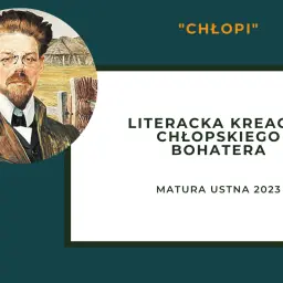 Ilustracja przedstawia portret mężczyzny w okularach na tle wiejskiego krajobrazu.