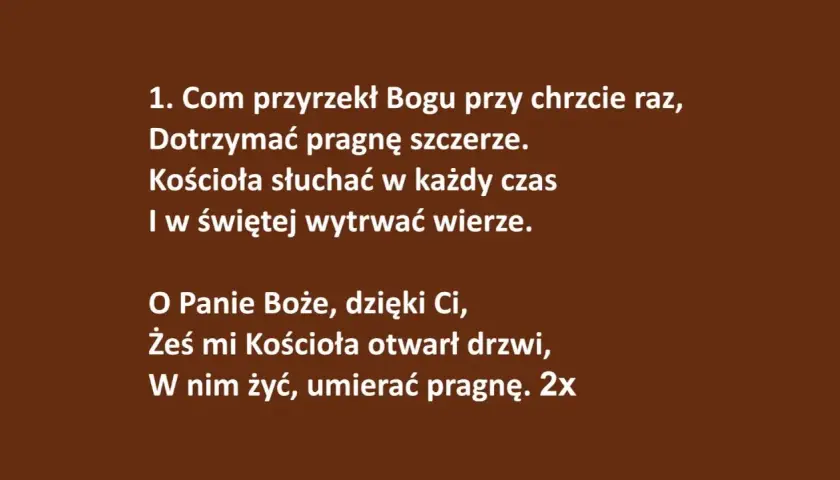 Mit o Panie – pełny tekst, znaczenie i duchowe przesłanie pieśni religijnej