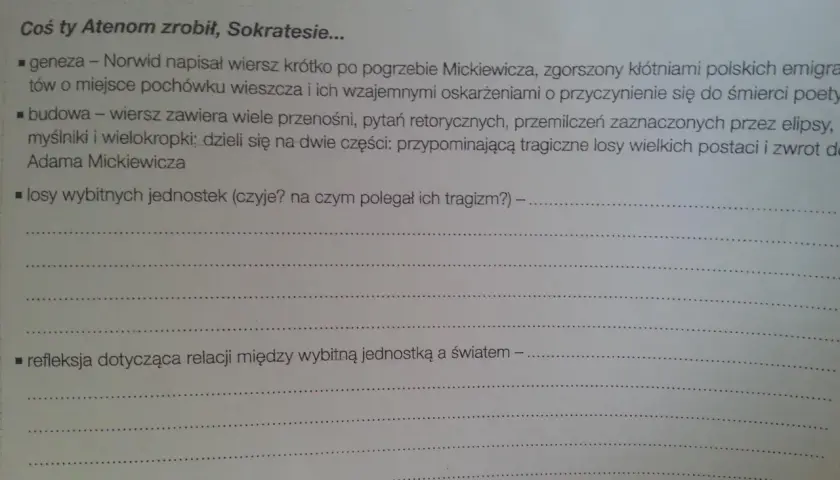 Coś ty Atenom zrobił, Sokratesie? Norwid i los geniusza