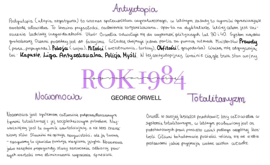 Rok 1984 Orwella: Opracowanie lektury. Czy to nasza przyszłość?