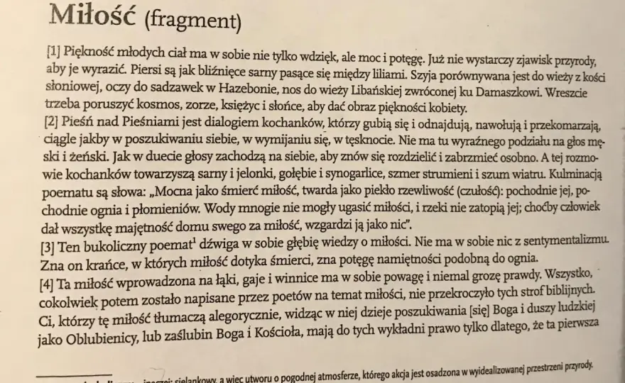 Pieśń nad Pieśniami: głęboki sens alegoryczny i dosłowny w Biblii