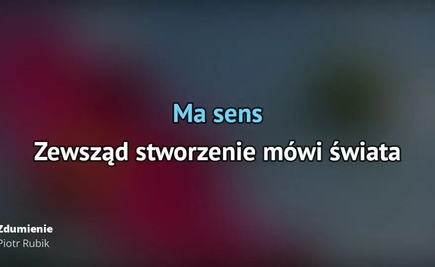 Dlaczego Piotr Rubik ma sens - głębsze znaczenie utworu Zdumienie