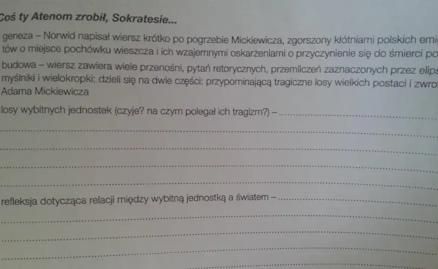 Coś ty Atenom zrobił, Sokratesie? Norwid i los geniusza