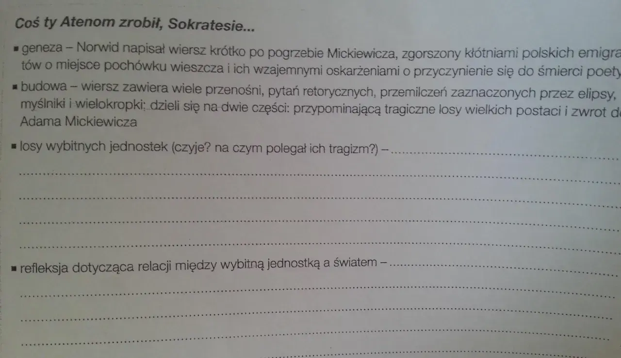 Coś ty Atenom zrobił, Sokratesie? Norwid i los geniusza
